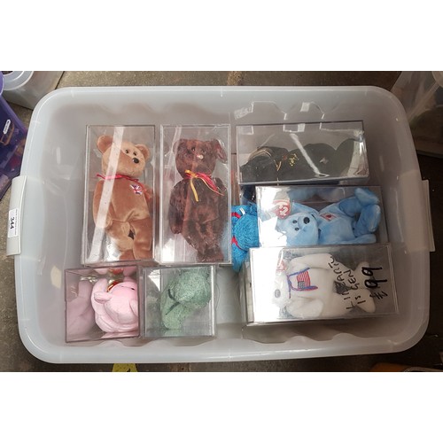 344 - A box of assorted boxed ty Beenie Babies