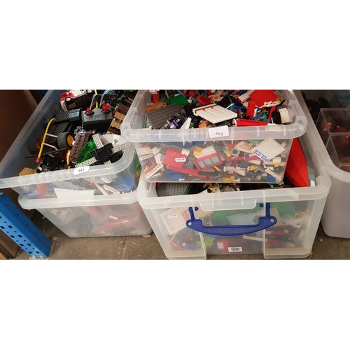 343 - Four boxes of assorted lego