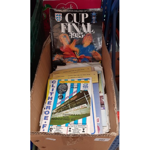 292 - A box of football programmes including Cup Finals