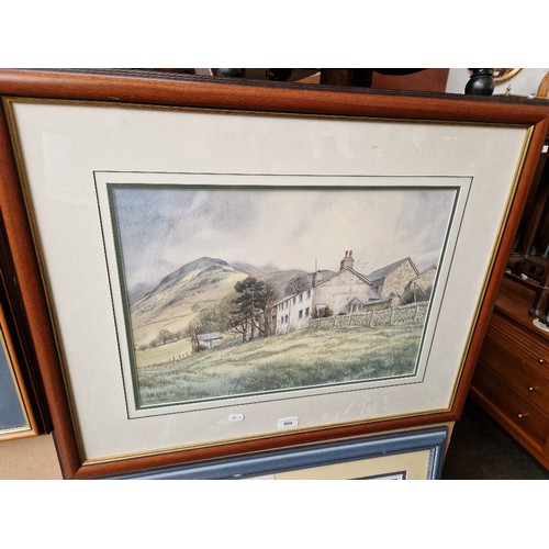 904 - J Ingham Riley (British, 20th century), watercolour, lake district scene, 50cm x 35cm, framed and gl... 