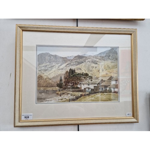 928 - John Lewis Chapman (British, b.1946), watercolour, Lake District scene, 32cm x 21.5cm, signed to low... 