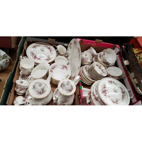 461 - Two boxes of Royal Albert Lavender Rose tea wares