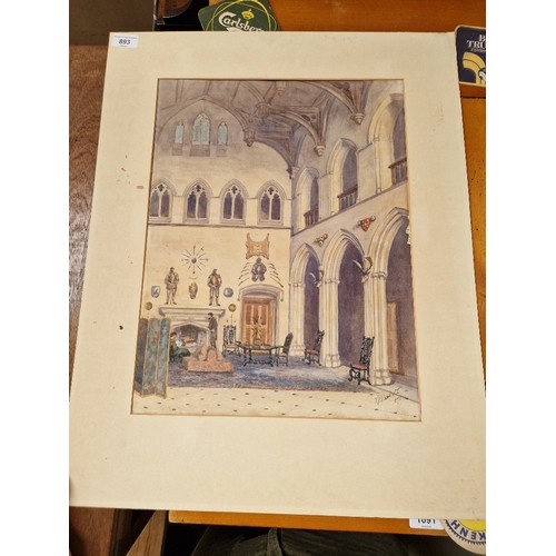 893 - Nineteen original works, mostly watercolours, 19th and 20th century, various artists, mostly window ... 