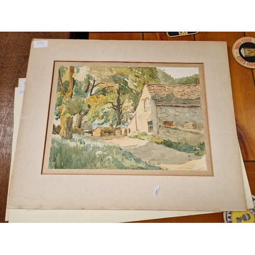 893 - Nineteen original works, mostly watercolours, 19th and 20th century, various artists, mostly window ... 