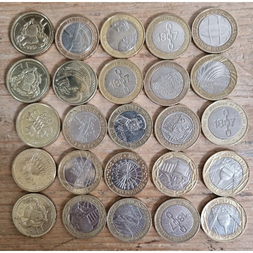 412 - A group of 25 assorted collectable £2 coins.