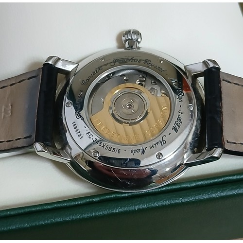 473 - A Frederique Constant stainless steel automatic wristwatch, case diameter 42mm, leather strap, with ... 