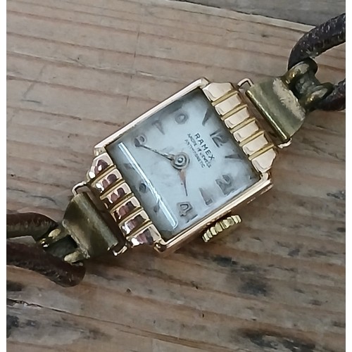 489 - A ladies 18ct gold Ramex wristwatch.