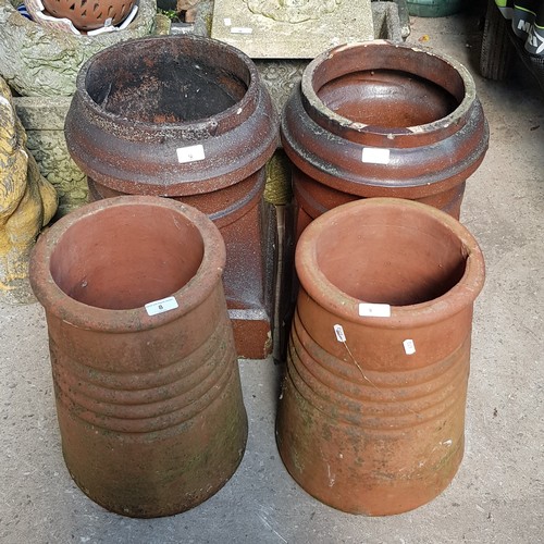 8 - 4 chimney pots (2 pairs).