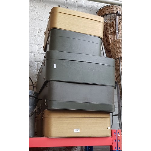 127 - 5 vintage suit cases