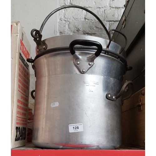 128 - 3 aluminium cooking pots