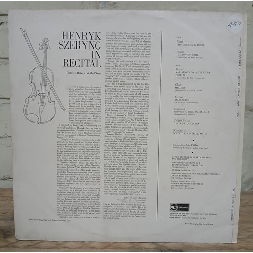 23 - Henryk Szeryng – In Recital, mono LP, UK 1960, RCA Victor Red Seal RB.16240 (LM-2421)