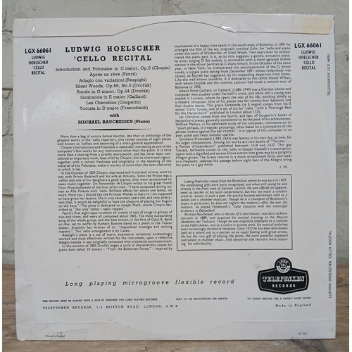 6 - Ludwig Hoelscher With Michael Raucheisen – Cello Recital, mono LP, UK 1956, Telefunken LGX 66061