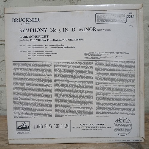 7 - Bruckner, Carl Schuricht, Vienna Philharmonic Orchestra -Symphony No. 3 In D Minor, stereo LP, UK 19... 