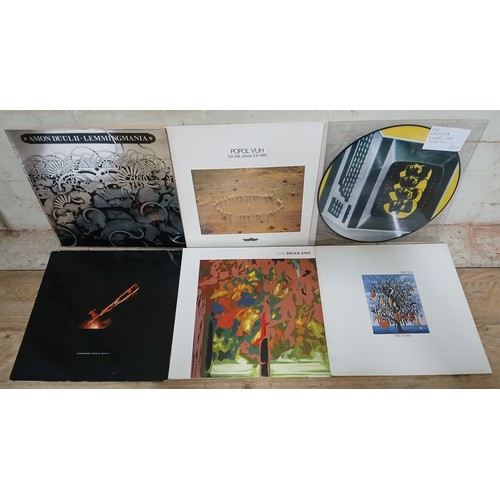 93 - Six assorted LPs comprising Amon Duul II - Lemmingmania, Popol Vuh - Sei still, wisse ICH BIN, Kraft... 