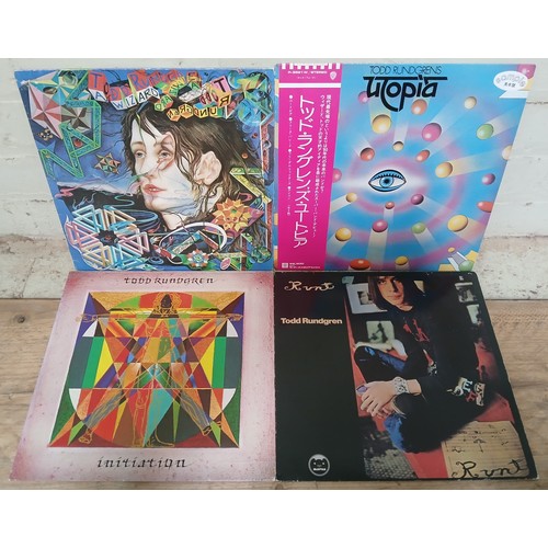 92 - Four Todd Rundgren LPs comprising: Utopia Japan promo with obi strip, Initiation, Runt and A Wizard ... 