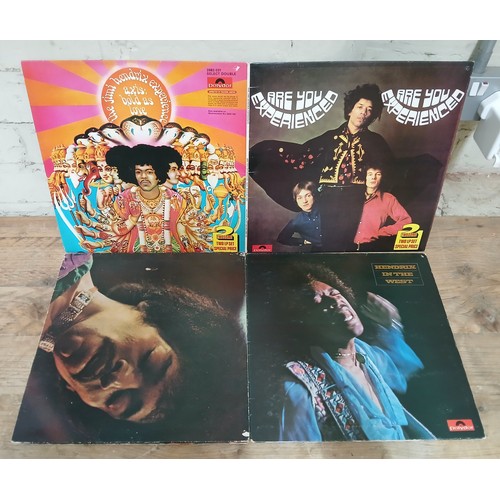 76 - Four Jimi Hendrix LPs comprising Hendrix in the West, The Jimi Hendrix Concerts and Band of Gipsies ... 