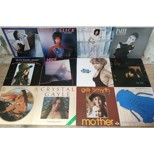 79 - Female artists, a collection of 25 LPs including Nico, Karla Devito, Grace Slick, Pat Benatar, Tina ... 