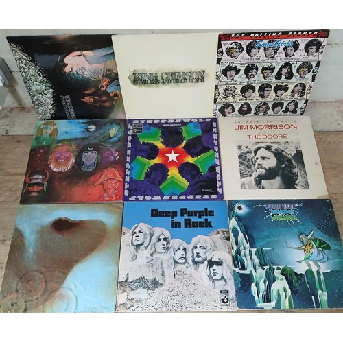 78 - Nine assorted rock LPs comprising: Steppenwolf - Monster and The Second, King Crimson - In the Wake ... 