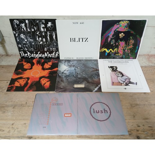 96 - Seven assorted rock, metal and punk LPs, singles and EPs comprising: Lush - Spooky limited edition, ... 