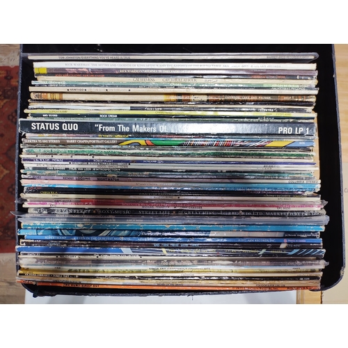 102 - A box of approx. 60 assorted classic rock lps to include Supertramp, Yes, Genesis, ELP, Rick Wakeman... 