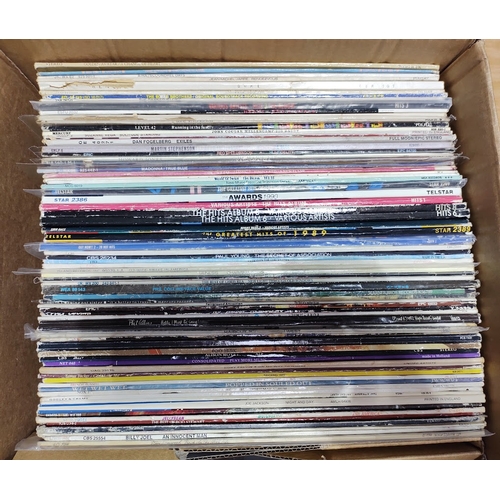 103 - A box of over 70 assorted rock & pop lps from the 1980's to include Red Hot Chilli Peppers, Aha, U2,... 