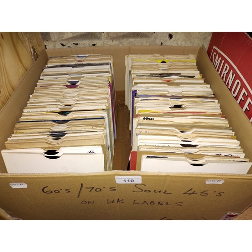 110 - A box of 1960s/1970s soul 45s on UK labels.