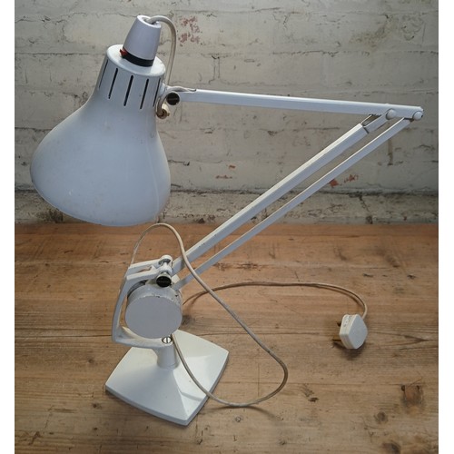 493 - A Horstman white anglepoise lamp.