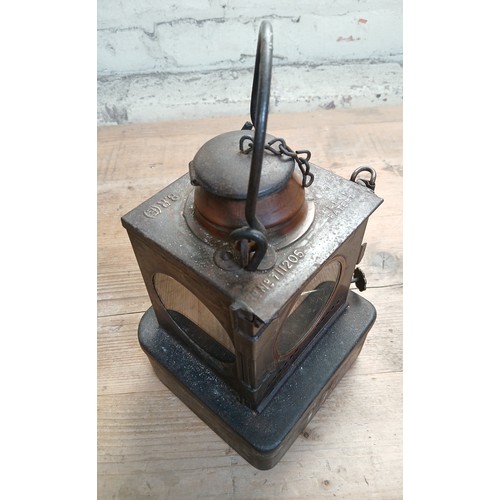 496 - A British Railways paraffin lamp.