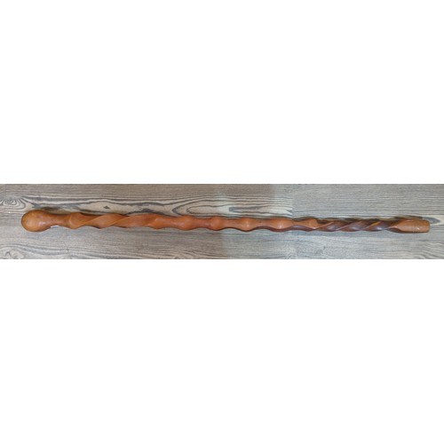 456 - A South African twisted hardwood club, length 99cm.