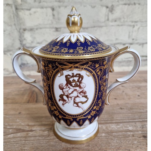 433 - A Royal Crown Derby commemorative loving cup 