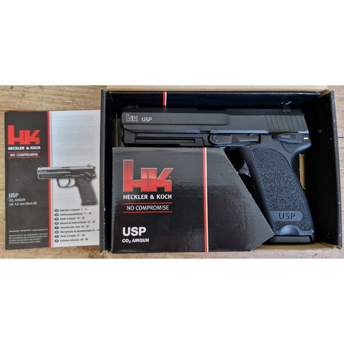 18 - A Heckler & Koch .177 calibre Co2 USP air pistol, serial no.17B00868, 20cm long, in original box wit... 