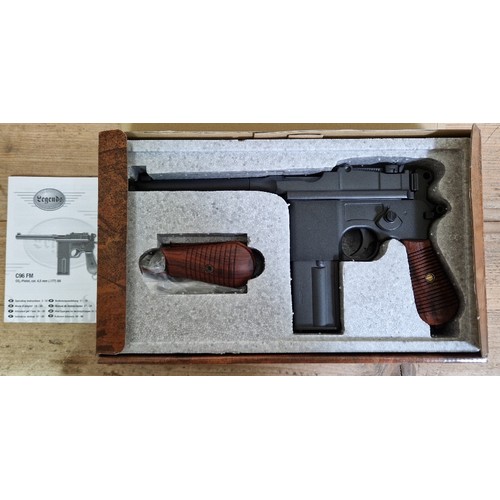 13 - A Legends C96 FM 4.5mm calibre Co2 BB air gun, serial no.14F00152, 30cm long, in original box with m... 