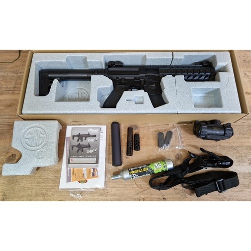 2 - A Sig Sauer semi-automatic SIG MPX .177 calibre Co2 air rifle, serial no.16C05193, Hi-Lux tactikal m... 