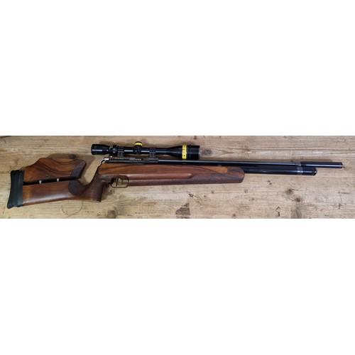 22 - An Air Arms Shamal .177 calibre PCP air rifle, with walnut stock, serial no.00681, with Tasco 6-24x4... 