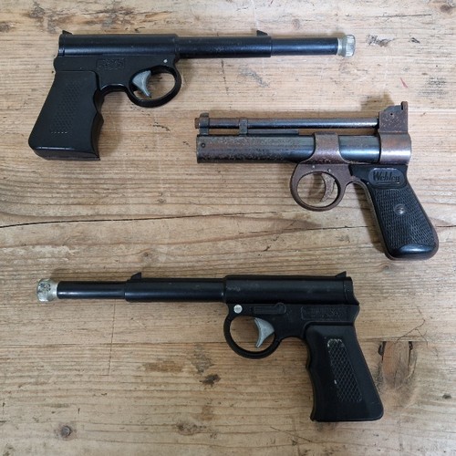 32 - Three assorted air pistols comprising of 2 x GAT 4.5mm calibre & 1 x Webley Junior .177 calibre. (BU... 