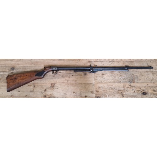 31 - A vintage under lever .22 calibre air rifle, 115cm long, serial no.S25839. (BUYER MUST BE 18 YEARS O... 