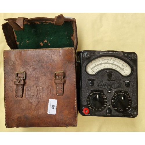 48 - A GPO meter in leather case.