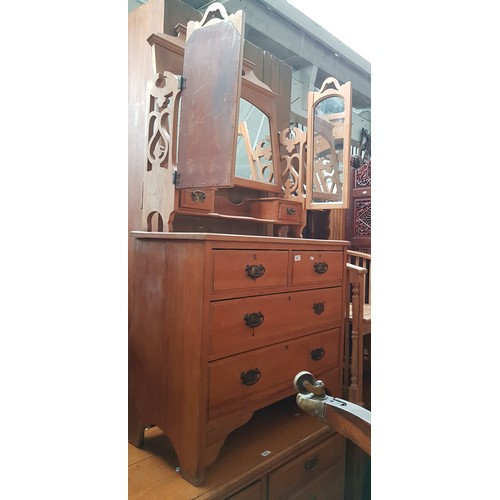 911 - An Edwardian satinwood dressing table.