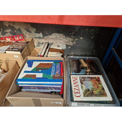 122 - 4 boxes of books, several related to France and art