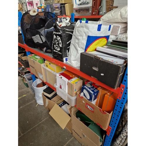 171 - Three shelves of shoes, mostly boxed, including Birkenstock, Clarks, Emu, DKNY, Adidas, Michael Kors... 