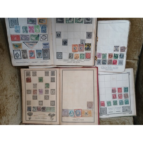 112 - Five assorted stamp albums, GB and wrld collection 19th/early 20th century.