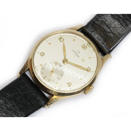 86 - OMEGA: a gent's 9ct gold wristwatch, ref. 13322, cal 30 T2 PC, case diameter 33mm, 17 jewel manual w... 