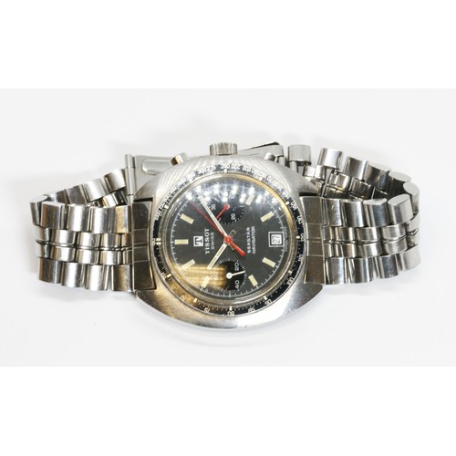 96 - A Tissot Seastar Navigator stainless steel chronograph wristwatch, ref. 40522, cal. 2070, case width... 