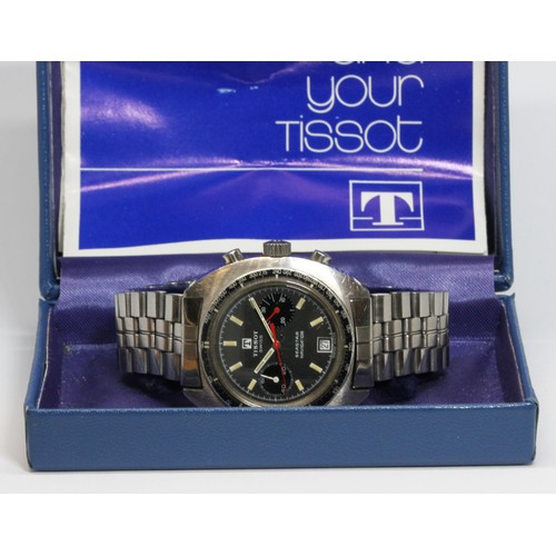 96 - A Tissot Seastar Navigator stainless steel chronograph wristwatch, ref. 40522, cal. 2070, case width... 