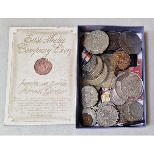 290 - A tray of assorted GB & world coins etc.