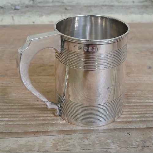 223 - A George III silver tankard, sponsor 'CF', London 1801, height 8cm, weight 5.7ozt.