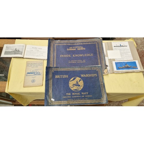 28 - Nautical books and cuttings/notes regarding ship and marine design