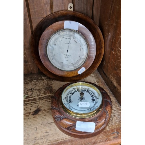 9 - Three barometers to include a T.Wheeler London 1916 etc.