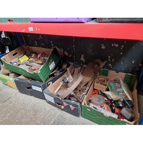 161 - 5 boxes of garage tools etc