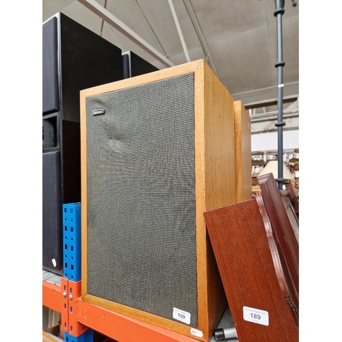 190 - A pair of Goodman hifi speakers in wooden casing